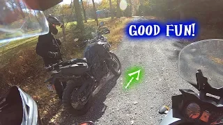 HIS FIRST TIME ON DIRT! - Suzuki Vstrom 650 - BMW F800GS