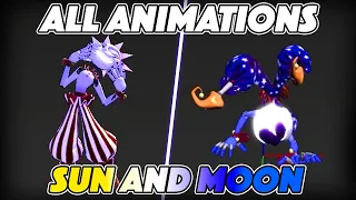 SUN AND MOON ALL ANIMATIONS - Five Nights At Freddy's Security Breach