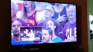 2016 NBA Finals Cleveland Crowd Singing Anthem