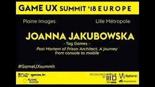 Game Ux Summit Europe 18 – Joanna Jakubowska