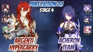 Argenti Hypercarry & Acheron x Black Swan Pure Fiction Stage 4 (3 Stars) | Honkai Star Rail