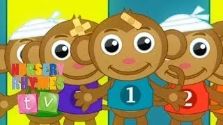 FIVE LITTLE MONKEYS | Classic Nursery Rhymes | English Songs For Kids | Nursery Rhymes TV