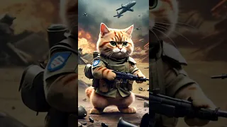 Soldier cute cat 🙀 💪| #trending #viral #shortvideo #ai