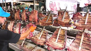 Tons of Asado from Argentina. Street Food Festival 'Gusti di Frontiera', Gorizia, Italy