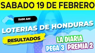 Sorteo 11AM Loto Honduras, La Diaria, Pega 3, Premia 2, Sábado 19 de Febrero del 2022 | Ganador 😱🤑💰💵