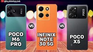 Poco M6 Pro 5G vs Infinix Note 30 5G vs Poco X5 5G || Comparison Video || Price & Reviews 2023