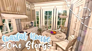 [ roblox bloxburg ] 🫧 no gamepass one story coastal family house ꒰ build & tour ꒱ - itapixca builds