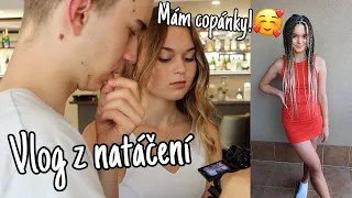 Vlog z natáčení/ nové vlasy! Rasta copánky!!