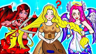 [🐾paper dolls🐾] Sinister Vampire vs Angels Rapunzel Family | Rapunzel Compilation 놀이 종이