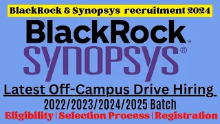 BlackRock off campus drive for 2023/2024/2025 batch |Latest Internship for Freshers| Jobs 2024