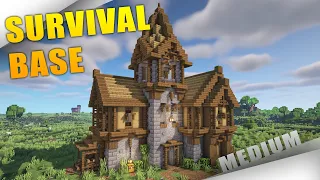 Minecraft: How to build a Medieval Survival Base for 2 Players Tutorial