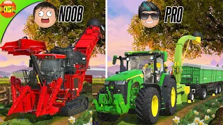 NOOB vs PRO | Funny | Planting and Harvesting SugarCane in FS22