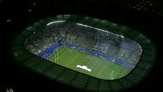 South Africa celebrate with the trophy as they win a fourth Rugby World Cup