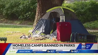 Homeless camps banned in Bloomington parks