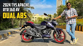 Finally 2024 TVS Apache RTR 160 4v Dual Channel ABS 😍| Better Than NS 160??