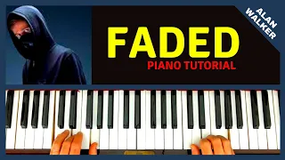 Como tocar a música FADED de Alan Walker | Tutorial Teclado e Piano | Partitura em PDF |