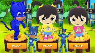 Tag with Ryan Twin Sisters Emma and Kate New Update vs PJ Masks Catboy - Run Gameplay