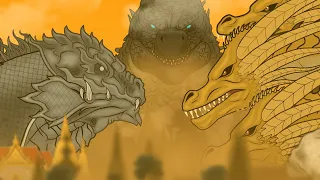 Phaya Kumphee (Godzilla Thai version ) vs. King Ghidorah , Legendary Godzilla : Part 2 : Epic fight!