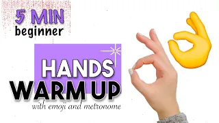 BEGINNER HAND Warm Up Exercises with Emoji and Metronome l OT Teletherapy Routine