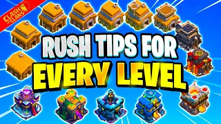 Rushing Tips for EVERY Town Hall Level