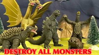 Destroy all monsters | Godzilla stop motion film