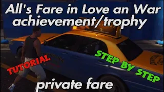 GTA V | All's Fare in Love and War achievement/trophy Tutorial - private fare