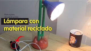 LAMPARA CON MATERIAL RECICLADO