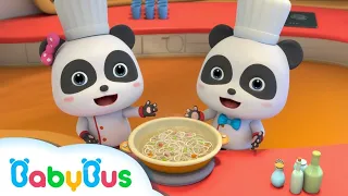 ❤ Noodles Chef | Nursery Rhymes | Kids Songs | Kids Cartoon | Pretend Play | BabyBus #161