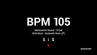 Metronome BPM 105 / Hi-hat / 16th (Closed)