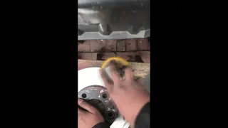 Resurfacing brake rotor with an angle grinder