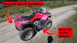 Converting a petrol engine ATV to battery power. Charged by hydro turbine