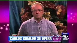 Presentador Carlos Giraldo se someterá a cirugía de párpados - 16 de abril de 2013
