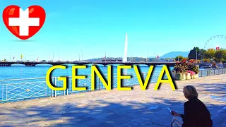 Walking Tour in GENEVA / Switzerland 🇨🇭 - Travel to Switzerland 2022 - 4K 60fps