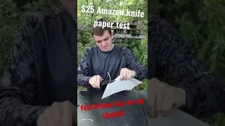 CHEAP AMAZON SURVIVAL KNIFE PAPER TEST!