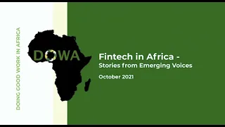 DOWA Webinar: Fintech in Africa (Stories from Emerging Voices)