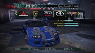 Need for Speed: Carbon — Toyota Supra RZ-S (A80) (Darius)