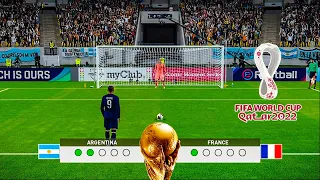 Argentina vs France - - Penalty Shootout | FIFA World Cup 2022 | Messi vs Mbappe  | PES Gameplay