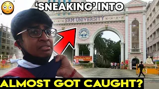 Sneaking into SRM University of Chennai!- To try College Foods😋 | Food Review Tamil | Idris Explores