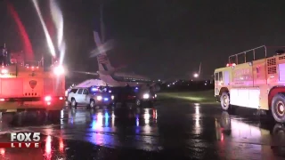 Plane carrying Gov. Mike Pence slids off runway
