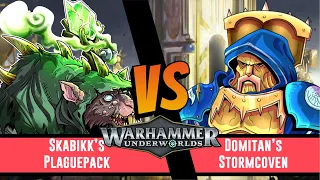 Warhammer Underworlds Battle Report: Skabbik's Plaguepack vs Domitan's Stormcoven