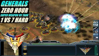 C&C Generals Zero Hour 1 vs 7 Hard armies USA Super Weapon VS CHINA Tank ( Twilight Flame )
