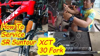 How To Service Fork SR Suntour XCT 30 On Trek Marlin 6 2019