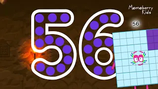 Numberblocks 56 Magic Run - Numberblocks Fifty six Adventure | Number Counting Go Explore