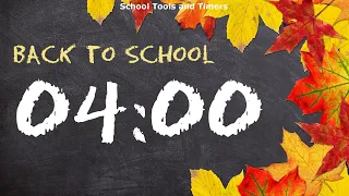 4 Minute Countdown Timer - Back to School 🏫🔔