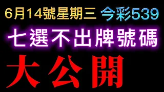 【今彩539】6月14號【三】破2支｜七選不出牌號碼分享｜ 7選不出牌推薦｜#539號碼 #539不出牌 #不出牌 #539🐱招財貓539