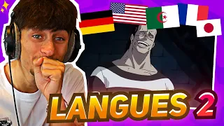 LES ANIMES dans DIFFÉRENTES LANGUES 2 ! (One Piece, Naruto, SNK, Demon Slayer et Code Geass)