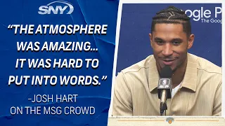 Josh Hart and Jalen Brunson talk Knicks big Game 3 win and electric MSG playoff crowd | SNY