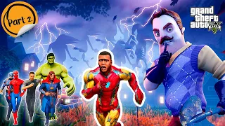 EVIL NEIGHBOR KIDNAPPED FRANKLIN AND AVENGERS IN HIS BASEMENT IN GTA V | A.K GAME WORLD