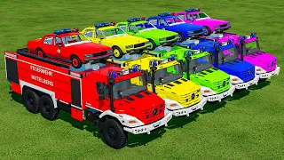 TRANSPORTING COLOR CHEVROLET, DACIA, AUDI, DACIA, CHEVROLET INTO GARAGES! - Farming Simulator 22