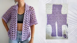 Summer🦩is a bummer without chunky yarn🧶! Crochet this chunky mesh overshirt with me ⛱️